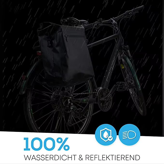 2023 Hot Sell Bicycle Bag for Pannier Rack Bicycle Trunk Bag Waterproof Pannier Rack Bag with Helmet Net Bike Backpack