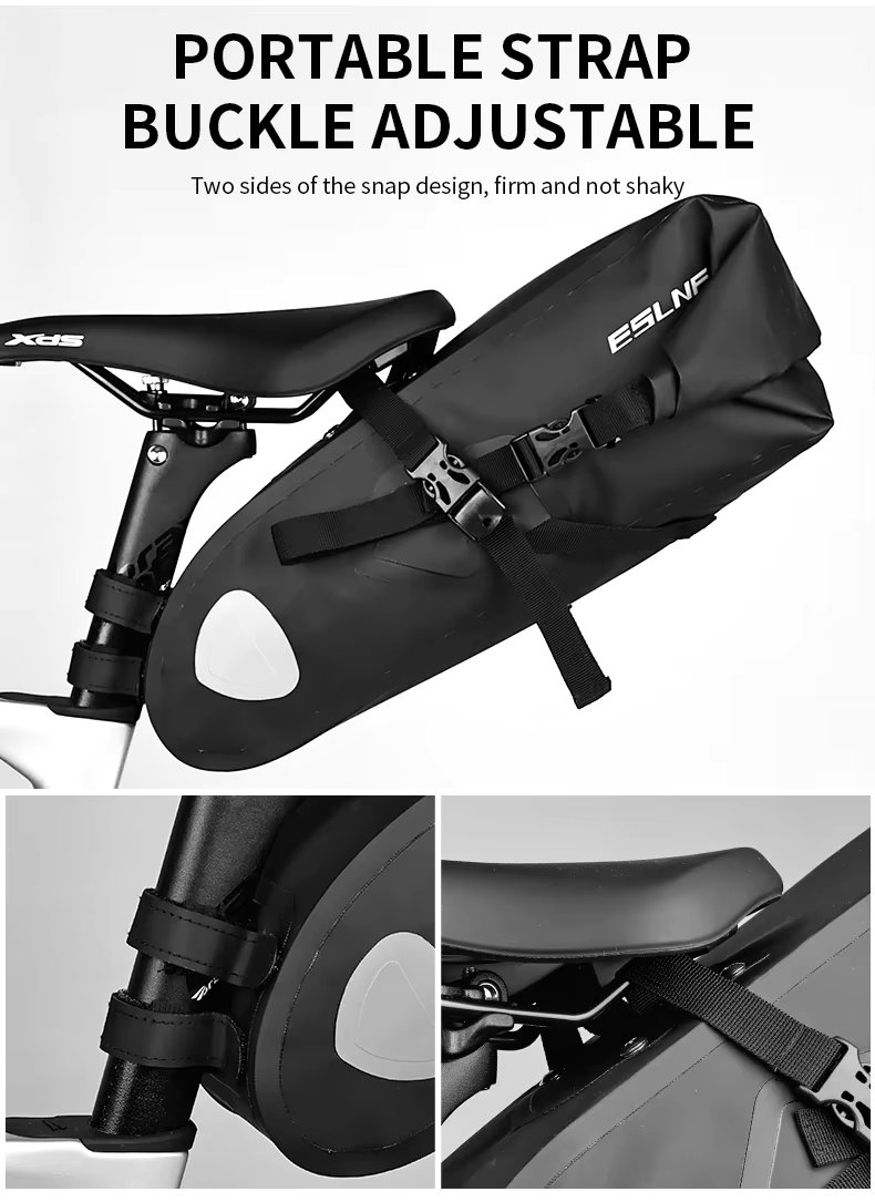 Large Capacity Bike Saddle Bag Seat Pack Bag Waterproof Reflective Mountain Road Bicycle Tail Bag