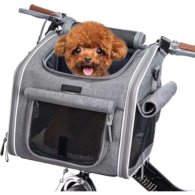 Wholesale Dog Bike Carrier Backpack, Car Seat for Small Puppy Cat with Mesh Window