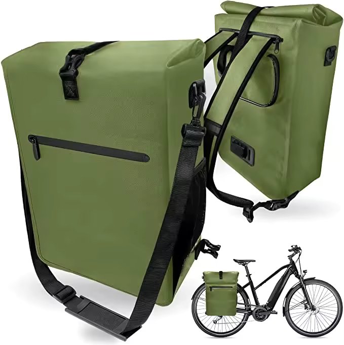 Hot Sell Bicycle Bag for Pannier Rack 100% Waterproof and PVC with Removable Waterproof Bicycle Pannier Bag Laptop Bag