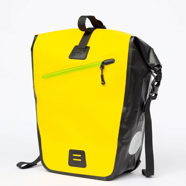 High Quality Yellow Bicycle Pannier Bike Saddle Bag Waterproof Bike Pannier Rack Bag