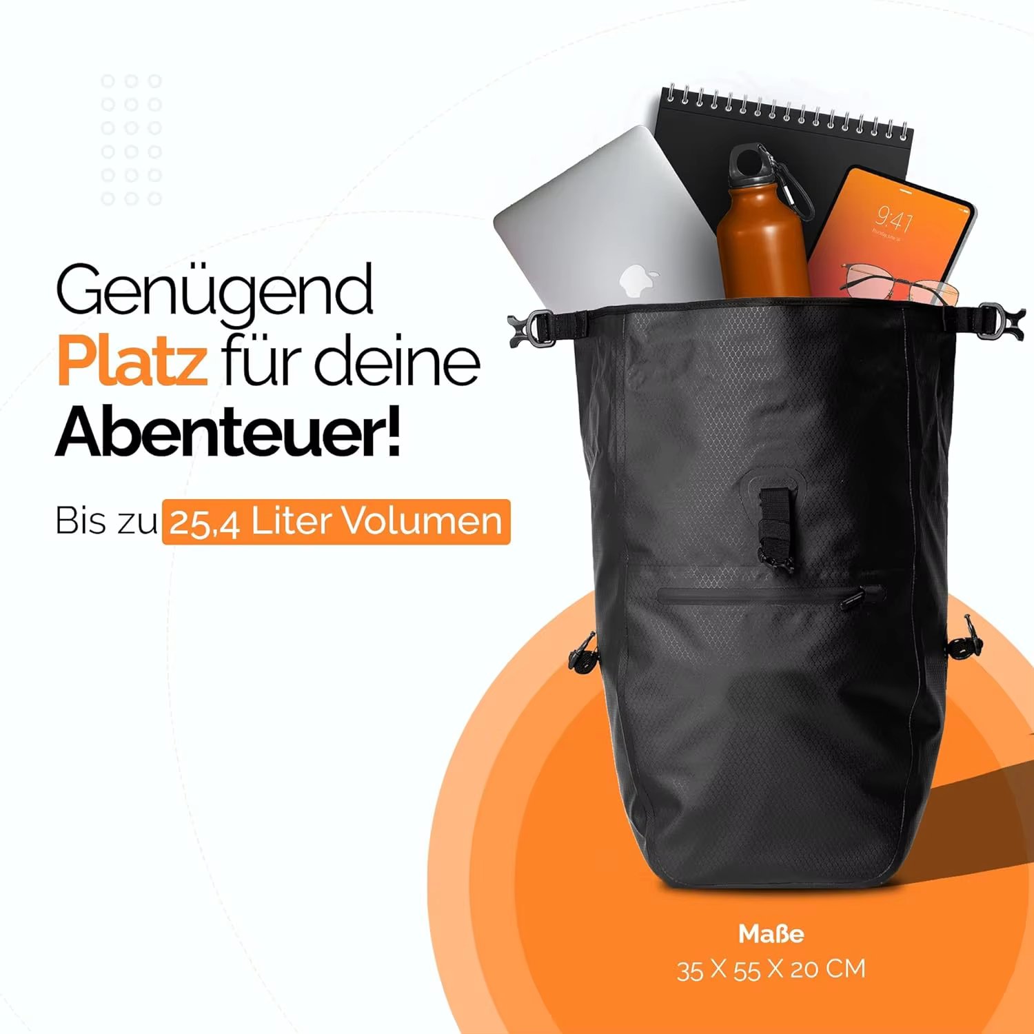 Bicycle Bag for Luggage Rack 25L 100% Waterproof with Carrying Handle and Shoulder Strap Rear Bicycle Bags