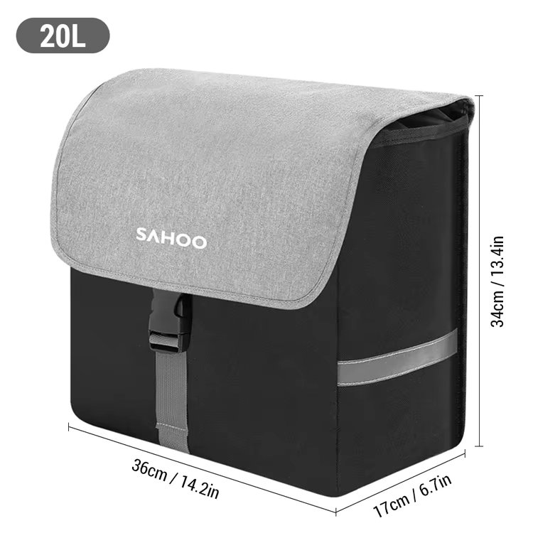 Bike Rear Seat Bag 20 Lsac De Velos Rear Rack Bag Bike Pannier Bicycle Bag for Cycling Traveling Commuting