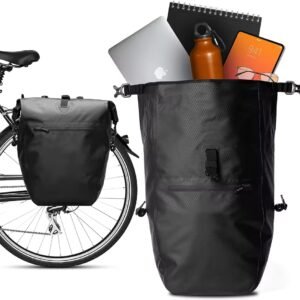 Bicycle Bag for Luggage Rack 25L 100% Waterproof with Carrying Handle and Shoulder Strap Rear Bicycle Bags