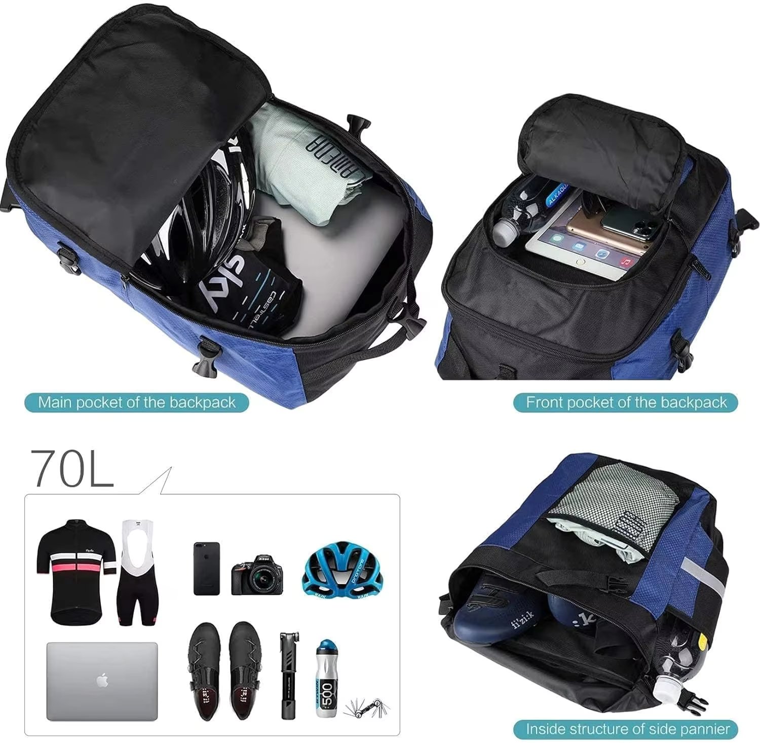 IDS Multi-functional Cycling Bicycle Pannier Bike Waterproof Bicycle Saddle Transportation Bag