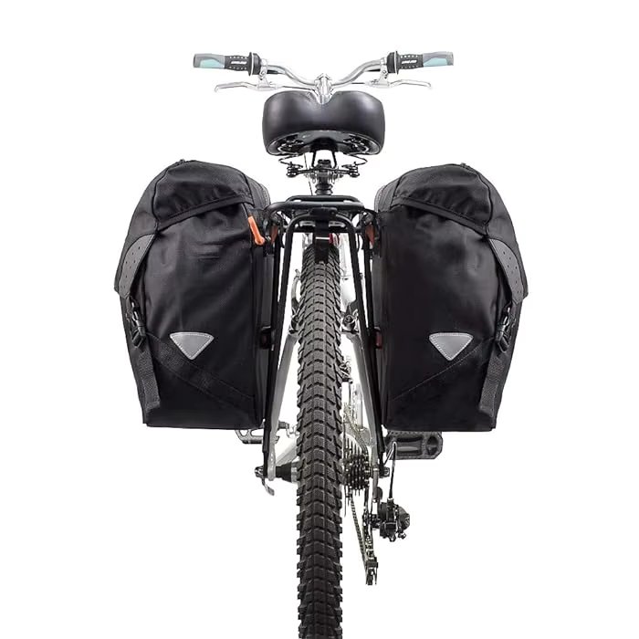 Black Includes Rain Cover Clip-On Quick-Release All Weather Bike Panniers Bicycle Bag PakRak