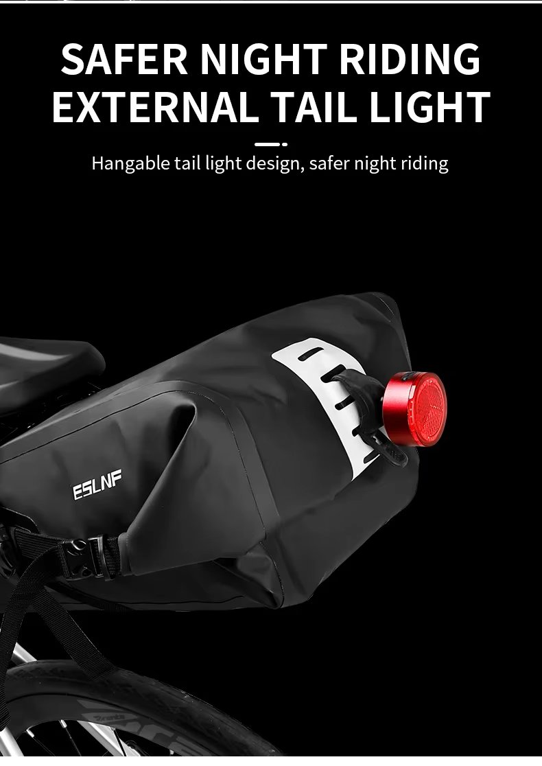 Large Capacity Bike Saddle Bag Seat Pack Bag Waterproof Reflective Mountain Road Bicycle Tail Bag