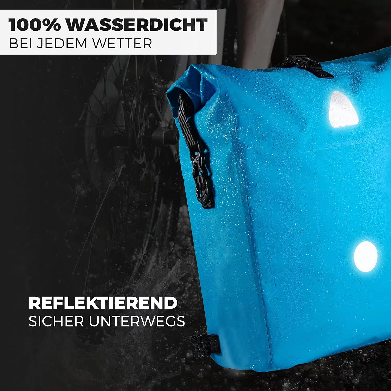 4-in-1 Torba Rowerowa Waterproof 18/25L Reflective Dry Luggage Carrier Bag Combination Bicycle Backpack