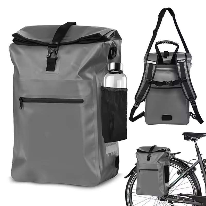 30L Bicycle Bag with Backpack Function Bicycle Bag for Luggage Rack Easy to Assemble Laptop Compartment