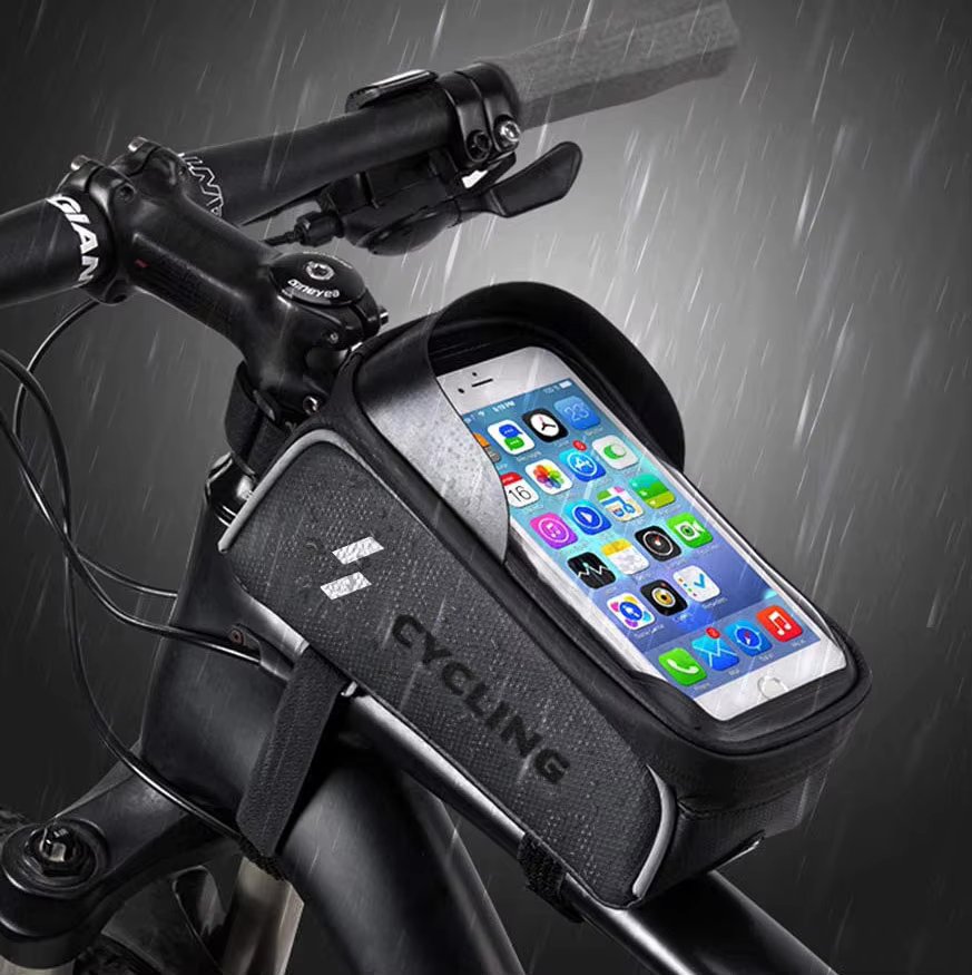 Custom Bike Phone Bag Bicycle Handlebar Frame Bag Waterproof GPS Mobile Phone Stand Cycling Navigation High Quality Bicycle Bags