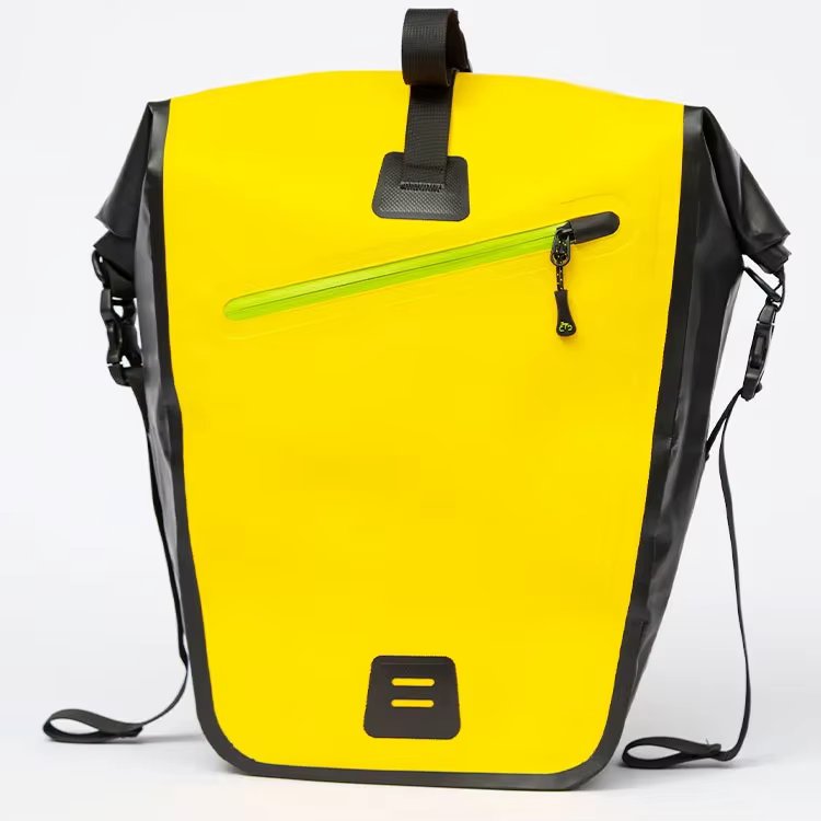 High Quality Yellow Bicycle Pannier Bike Saddle Bag Waterproof Bike Pannier Rack Bag