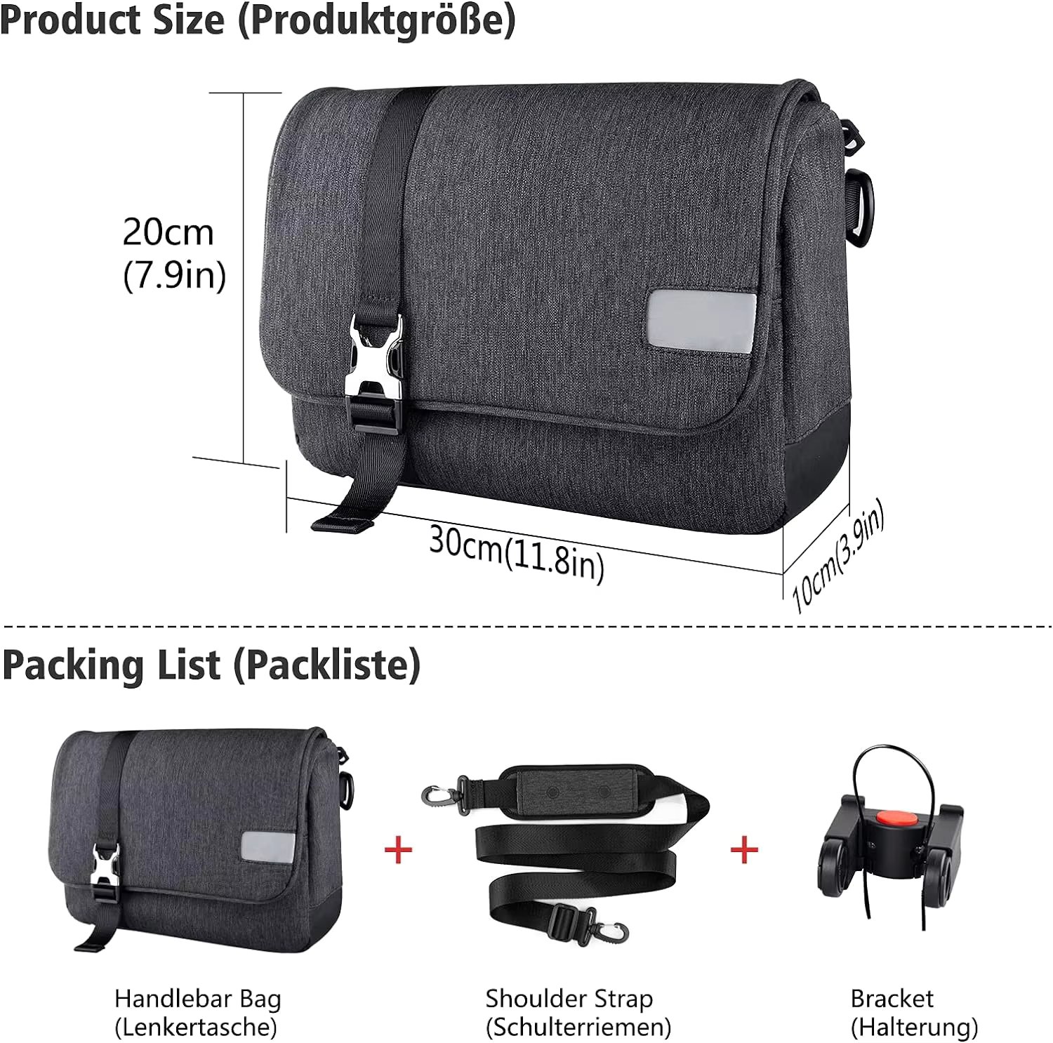 Custom Bike Handlebar Bag Bicycle Mobile Phone Bag Front Bicycle Bag with Shoulder Strap