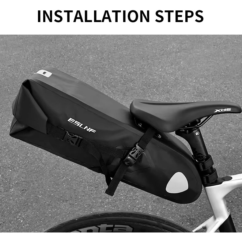 Large Capacity Bike Saddle Bag Seat Pack Bag Waterproof Reflective Mountain Road Bicycle Tail Bag