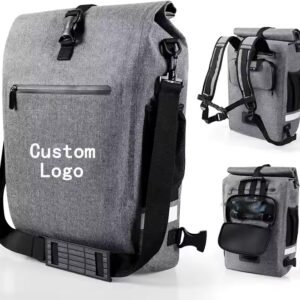 ODM RPET Recycled Material 3 in 1 24L TPU Pannier Backpack Bicycle Saddle Bags