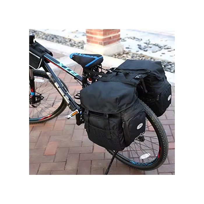 50L Bike Panniers Bicycle Commuting Bag Waterproof Saddle Bags with Rain Cover for Bicycle Rear Rack Carrier