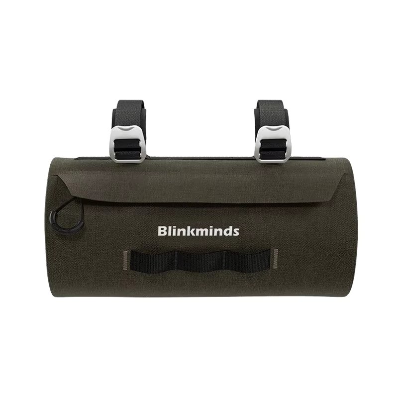 Custom Logo Fashion Dark Green Bike Waterproof Handlebar Bag Outdoor Cycling Portable Strap Handlebar Front Frame Bicycle Bag