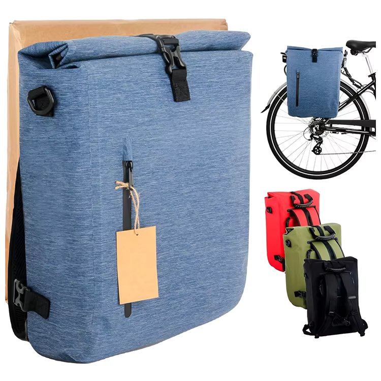 25L 100% Waterproof & Reflective 3 in 1 Bicycle Bag for Luggage Rack Backpack and Shoulder Bag Fietstas