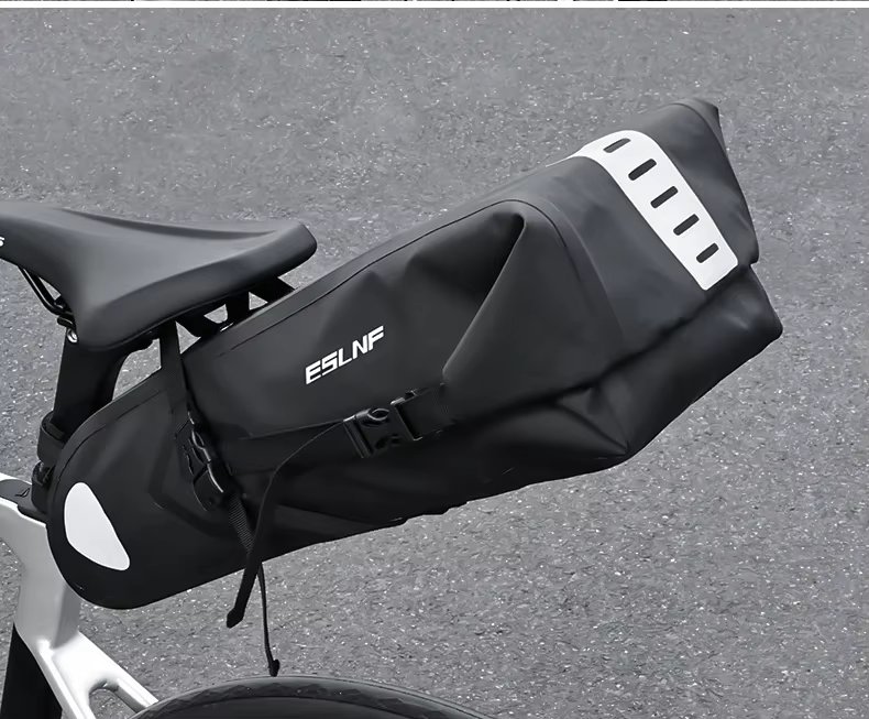 Large Capacity Bike Saddle Bag Seat Pack Bag Waterproof Reflective Mountain Road Bicycle Tail Bag