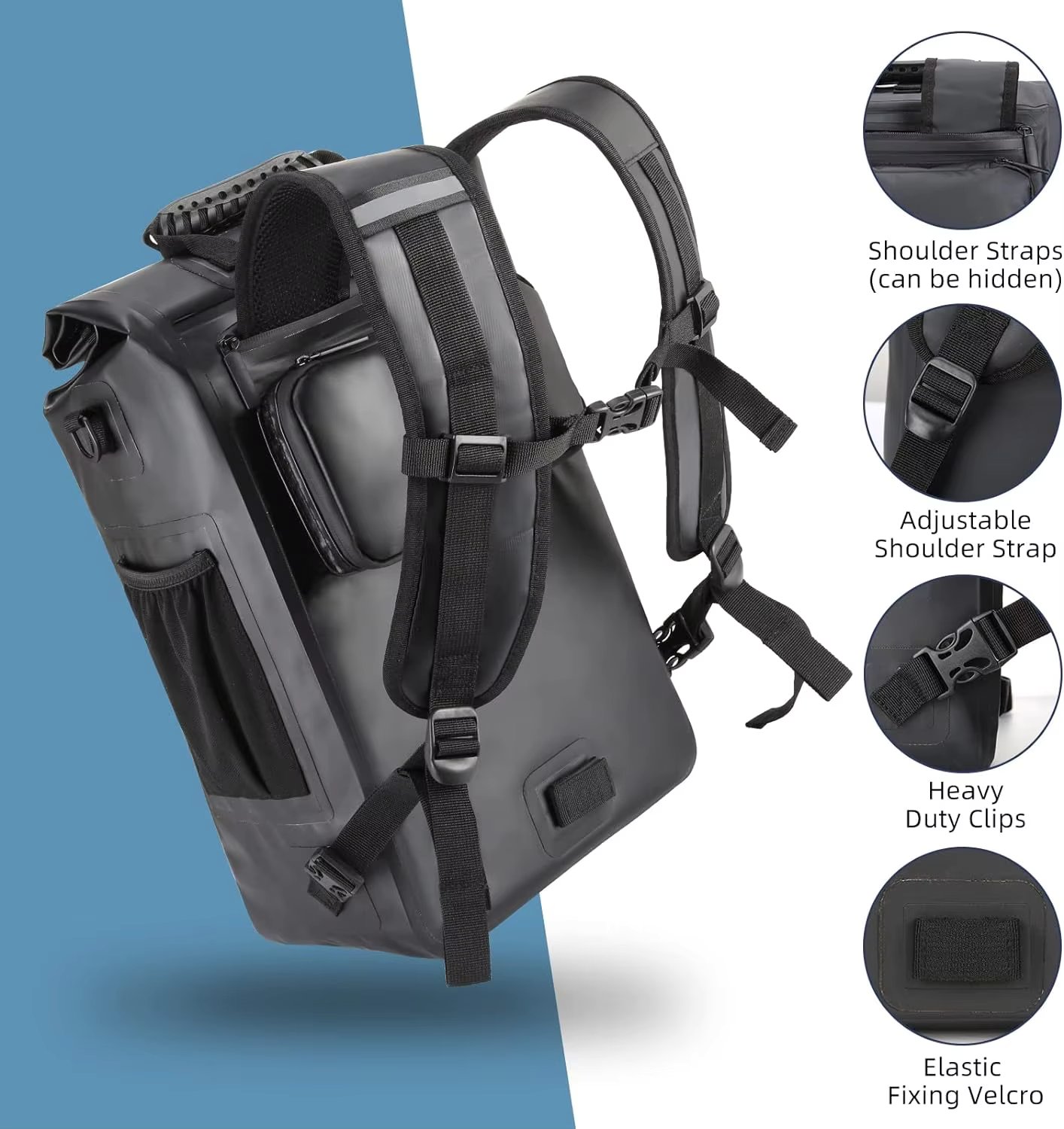 25L Bicycle Pannier Bags for Luggage Racks Waterproof 3 in 1 Bicycle Backpack As Pannier Rack Bag Shoulder Bag
