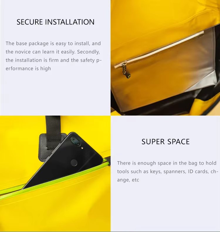 High Quality Yellow Bicycle Pannier Bike Saddle Bag Waterproof Bike Pannier Rack Bag