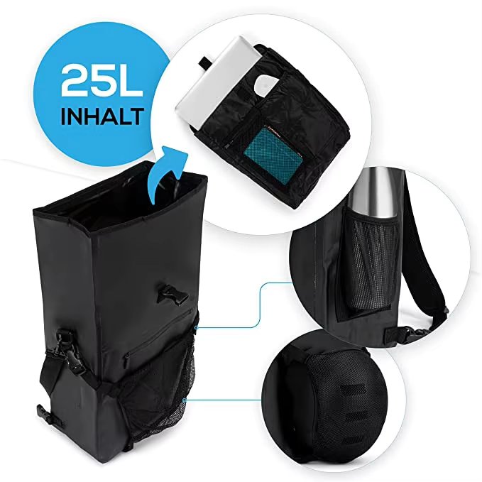 2023 Hot Sell Bicycle Bag for Pannier Rack Bicycle Trunk Bag Waterproof Pannier Rack Bag with Helmet Net Bike Backpack