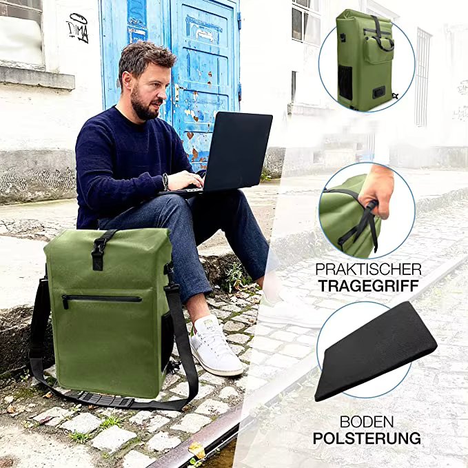 Hot Sell Bicycle Bag for Pannier Rack 100% Waterproof and PVC with Removable Waterproof Bicycle Pannier Bag Laptop Bag