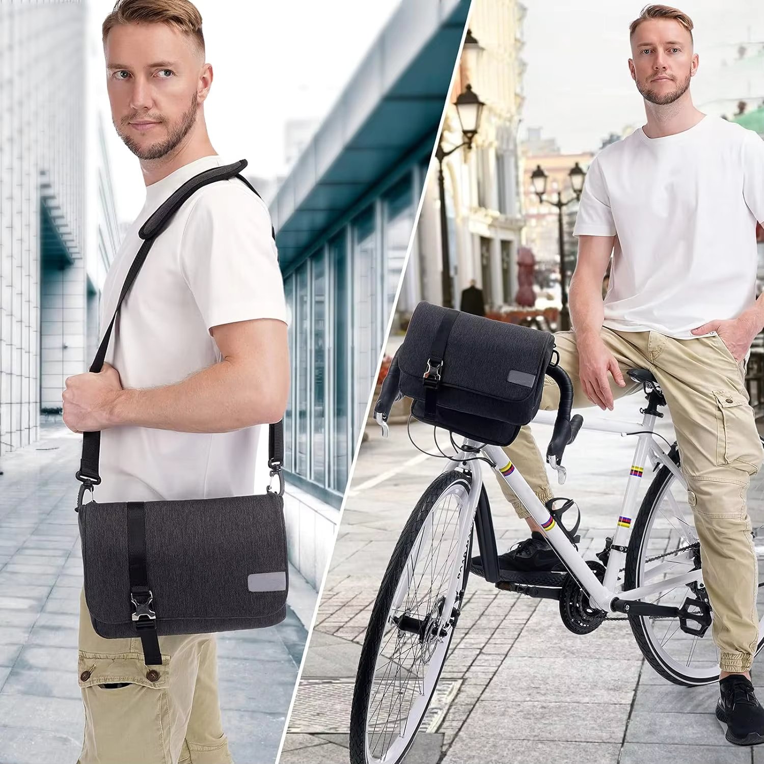 Custom Bike Handlebar Bag Bicycle Mobile Phone Bag Front Bicycle Bag with Shoulder Strap