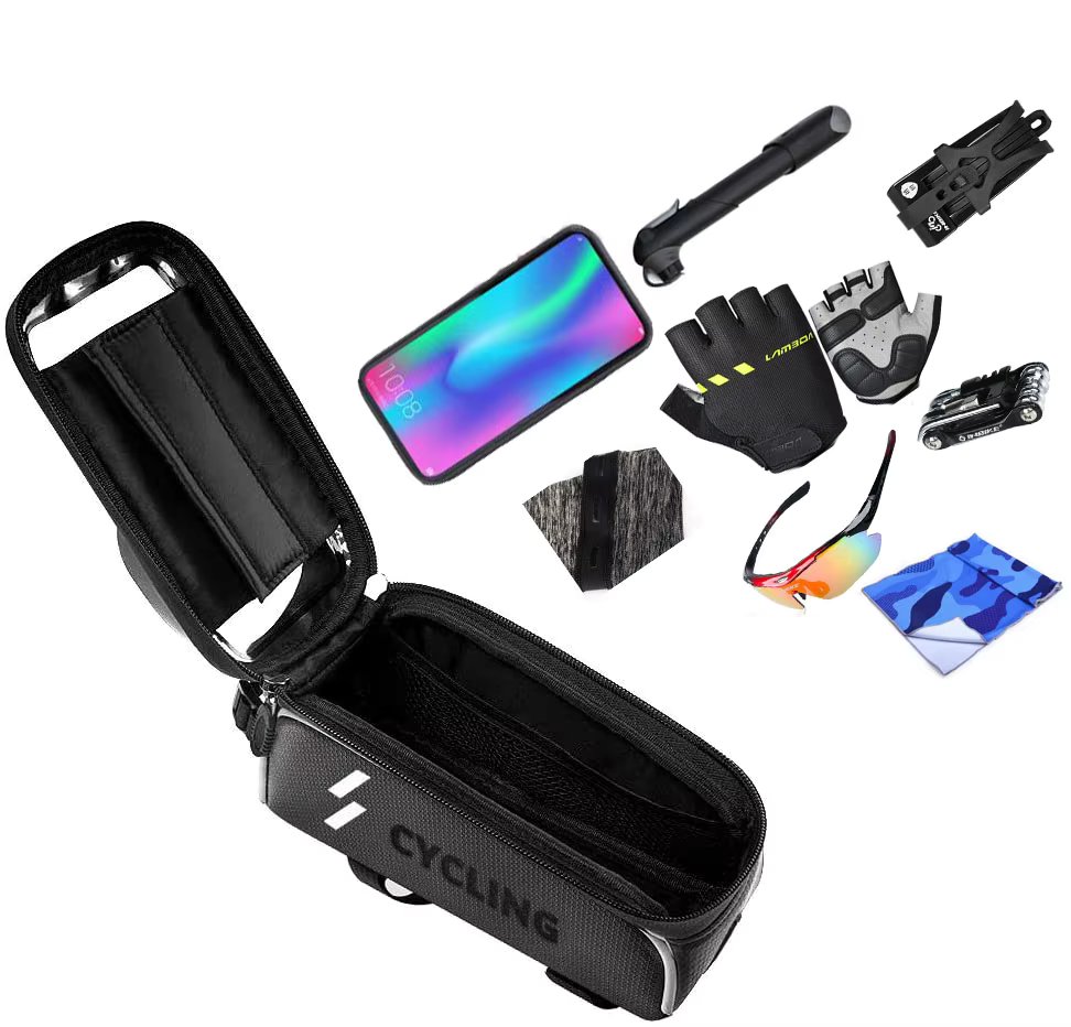 Custom Bike Phone Bag Bicycle Handlebar Frame Bag Waterproof GPS Mobile Phone Stand Cycling Navigation High Quality Bicycle Bags