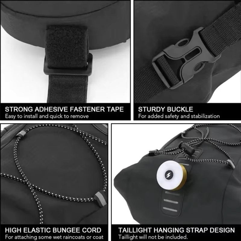 Folding Waterproof Bicycle Cycling Bag Reflective Bike Rear Seat Organizer Portable Saddle Bag
