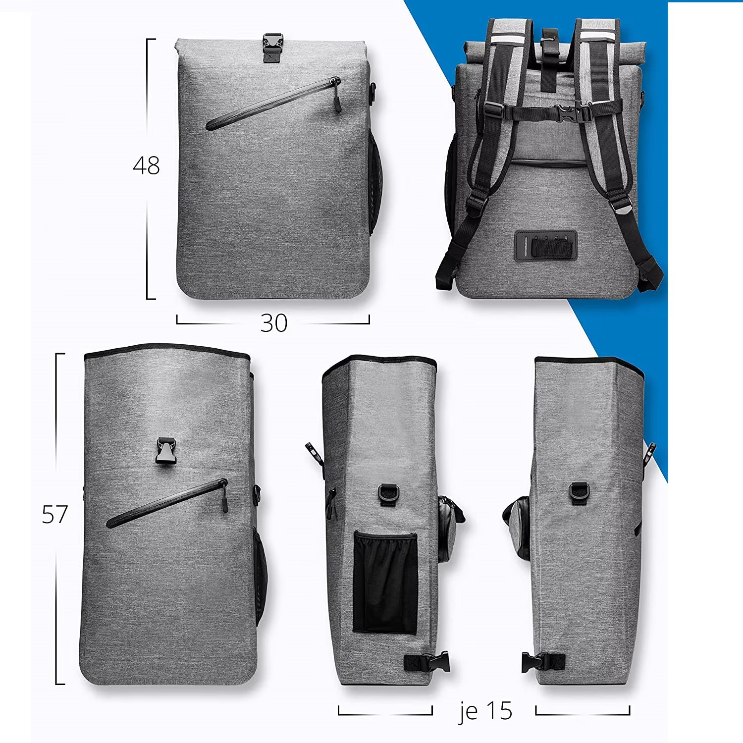 Custom 3 in 1 Outdoor Cycling Bicycle Rear Rack Saddle Pannier Bag Waterproof Bicycle Bag