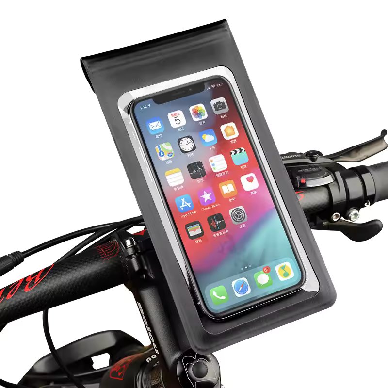 Bicycle Waterproof Bag Mountain Bike Mobile Phone Holder Cycling Equipment Fixed Mobile Phone Holder Bag