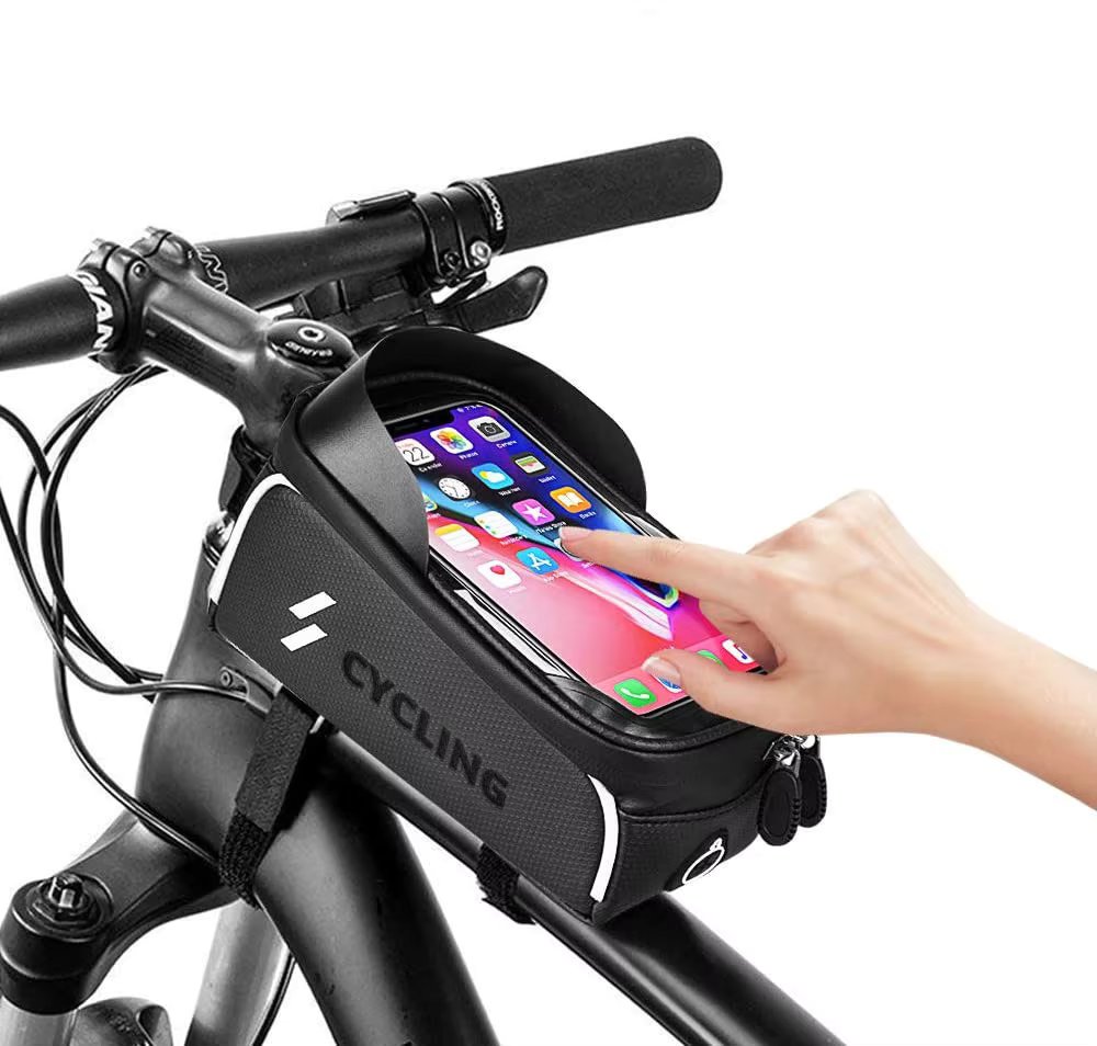 Custom Bike Phone Bag Bicycle Handlebar Frame Bag Waterproof GPS Mobile Phone Stand Cycling Navigation High Quality Bicycle Bags
