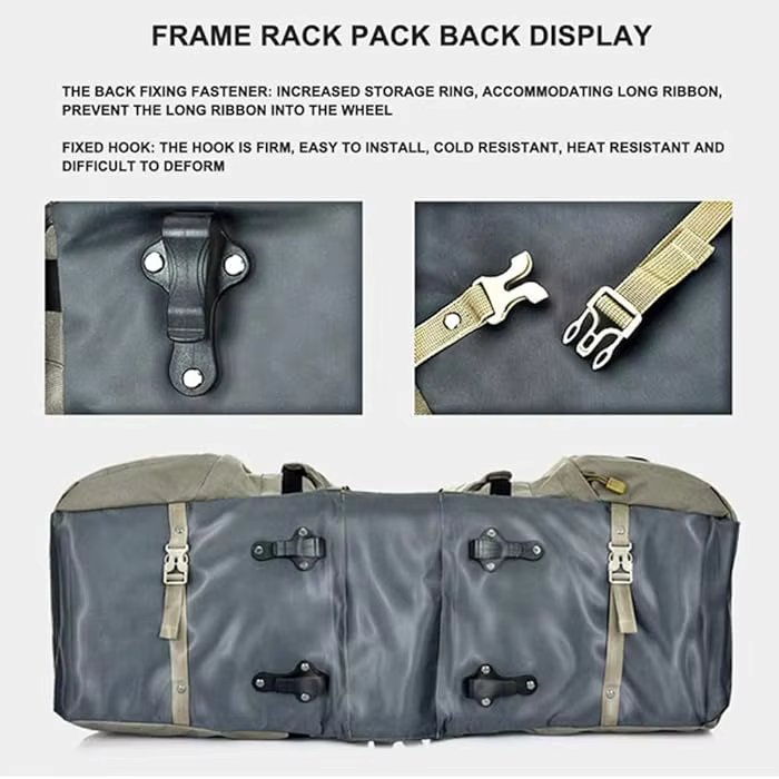 50L Bike Panniers Bicycle Commuting Bag Waterproof Saddle Bags with Rain Cover for Bicycle Rear Rack Carrier