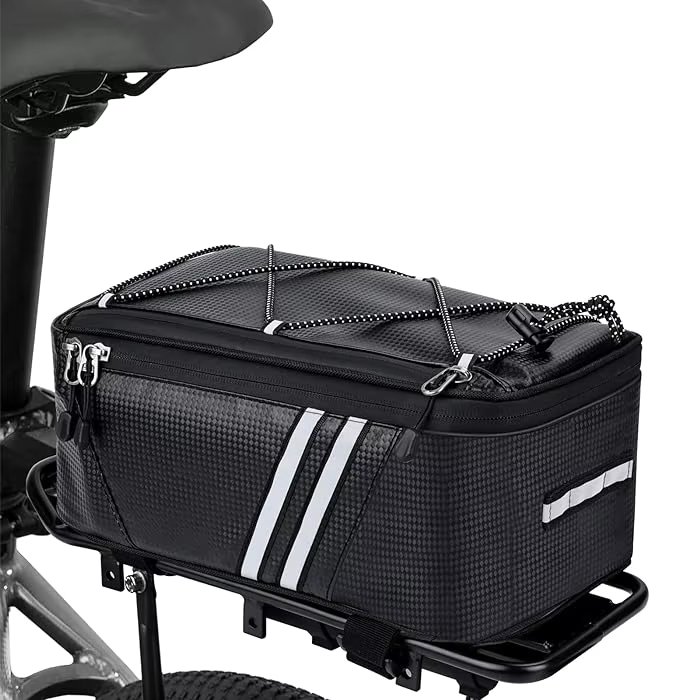Factory Custom Rear Bike Rack Bag with Rain Cover, 7L/9L/10L/12L Waterproof Bicycle Ebike Saddle Bag