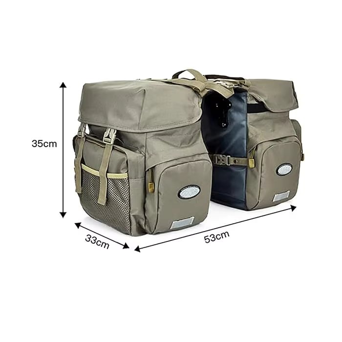 50L Bike Panniers Bicycle Commuting Bag Waterproof Saddle Bags with Rain Cover for Bicycle Rear Rack Carrier