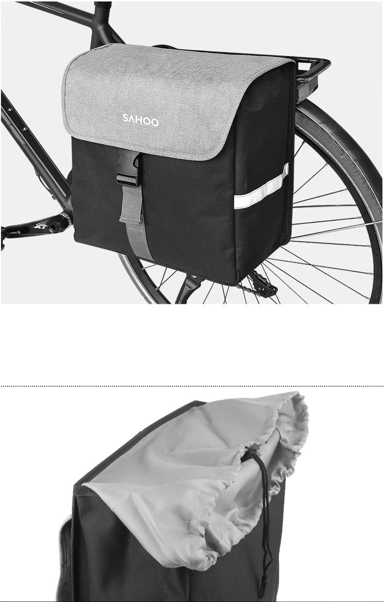 Bike Rear Seat Bag 20 Lsac De Velos Rear Rack Bag Bike Pannier Bicycle Bag for Cycling Traveling Commuting