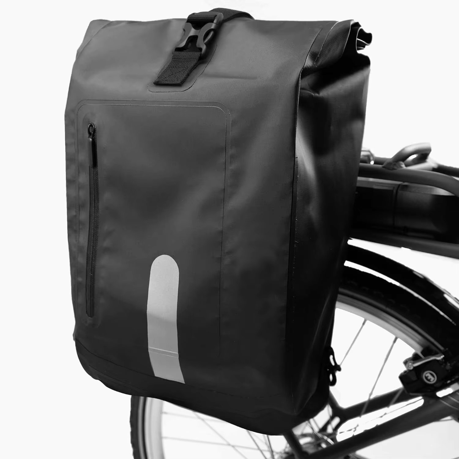 25L Volume 100% Waterproof Bicycle Bag for Luggage Rack with Laptop Compartment Bicycle Rear Bag Saddle Bag