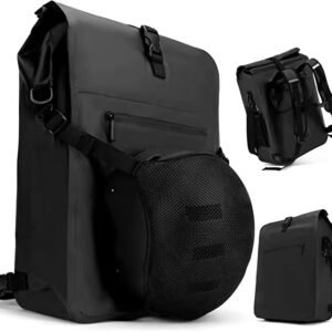 2023 Hot Sell Bicycle Bag for Pannier Rack Bicycle Trunk Bag Waterproof Pannier Rack Bag with Helmet Net Bike Backpack