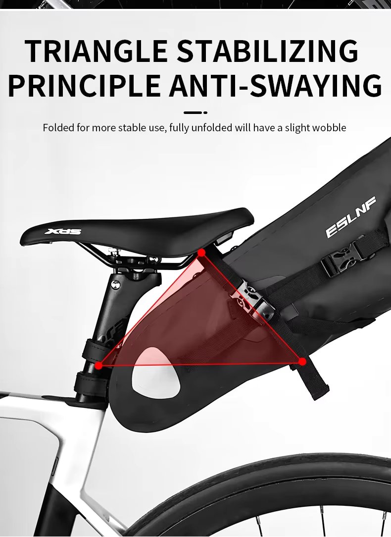 Large Capacity Bike Saddle Bag Seat Pack Bag Waterproof Reflective Mountain Road Bicycle Tail Bag