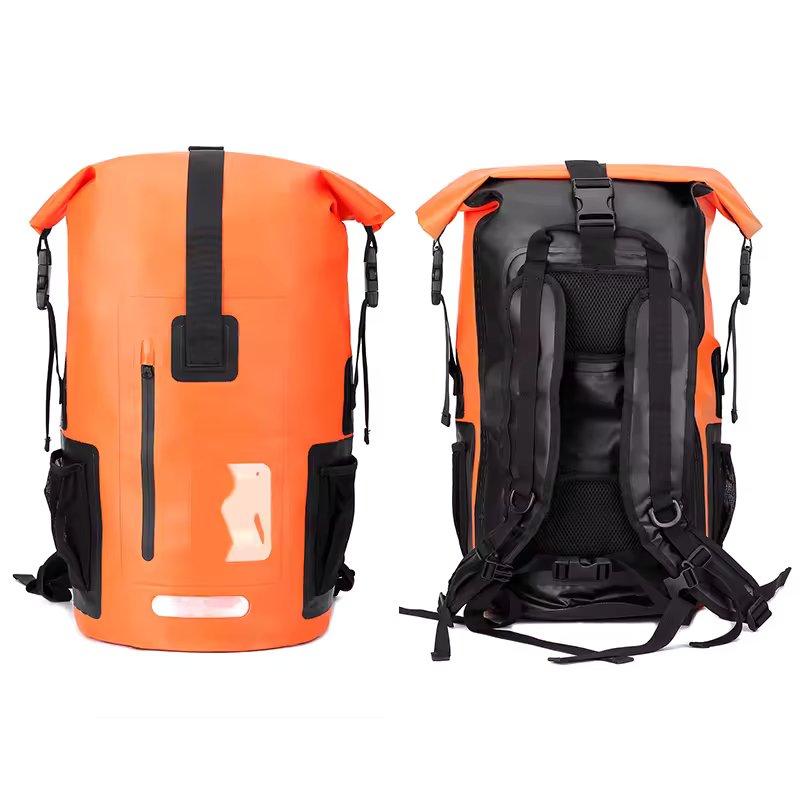 IPX6 Grade Water Proof Recycled Dry Bag 500D Tarpaulin PVC Outdoor Black Camping Waterproof Bag Backpack