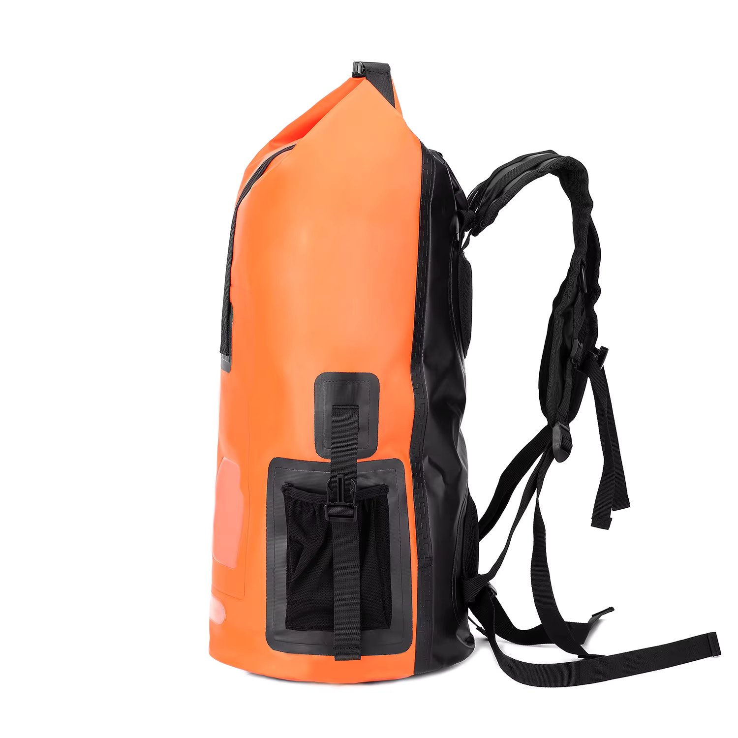 IPX6 Grade Water Proof Recycled Dry Bag 500D Tarpaulin PVC Outdoor Black Camping Waterproof Bag Backpack
