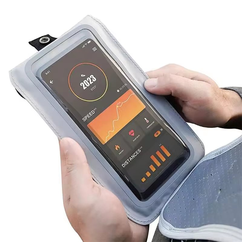 Custom Gym Jogging Lightweight Breathable Adjustable Waistband Reflective Strip Running Phone Holder Vest for Men Women