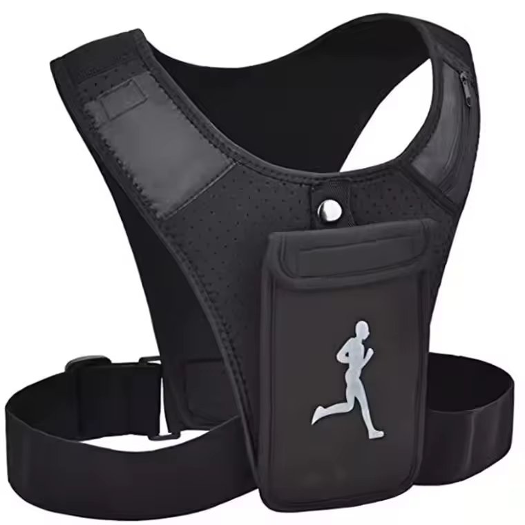 Custom logo Multifunctional Breathable Neoprene Sport Training Running Vest with Phone Holder