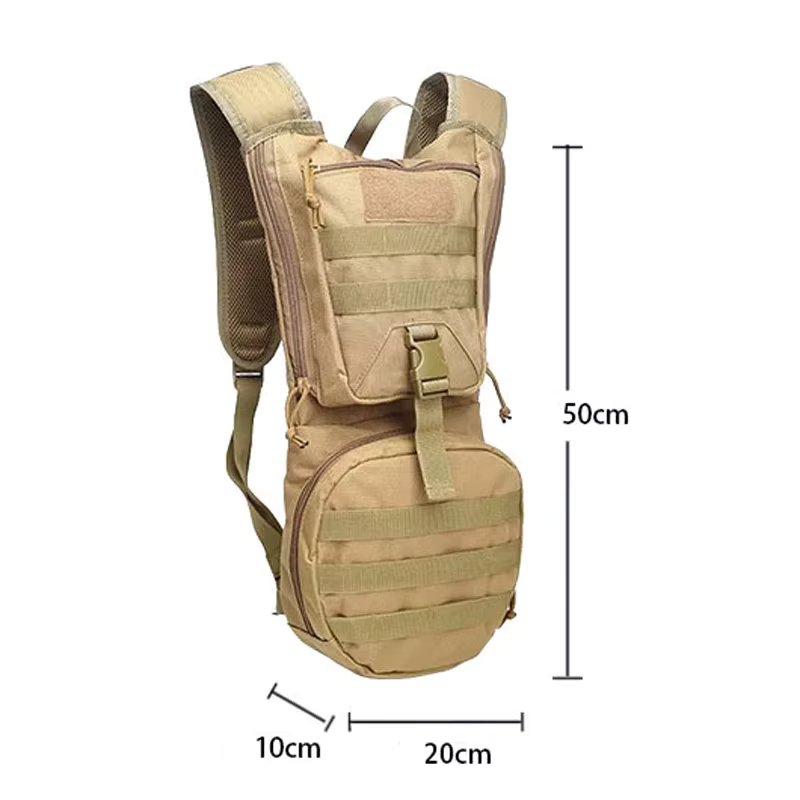 Custom Outdoor Hiking Climbing Survival Assault Tactical Hydration Backpack Bag with 2L 3L TPU Water Bladder