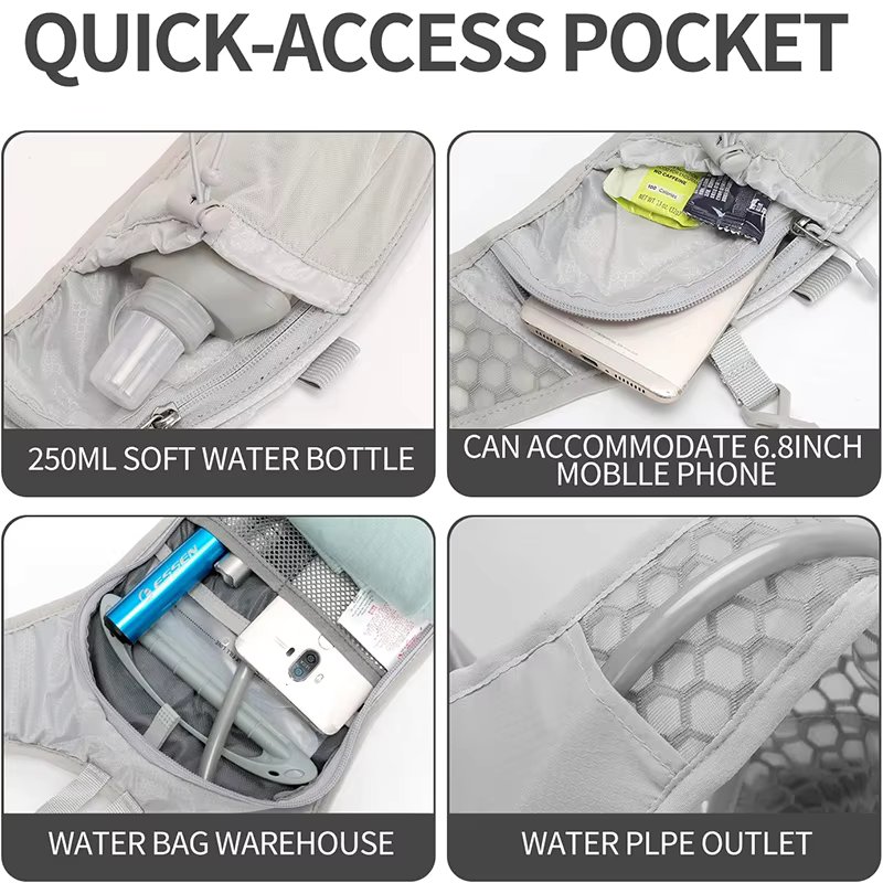 Lightweight Hydration Backpack Running Hydration Vest Hydro Water Daypack for Cycling Hiking Rave
