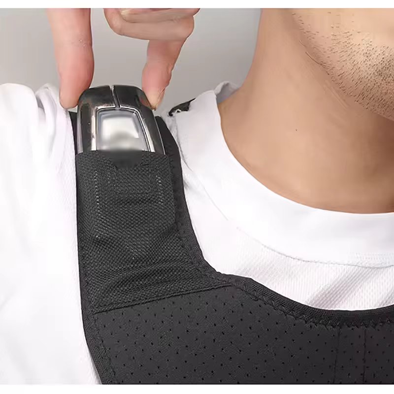 Custom logo Multifunctional Breathable Neoprene Sport Training Running Vest with Phone Holder