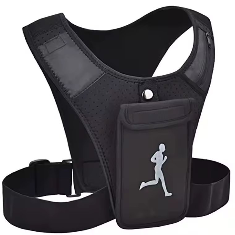 Custom logo Multifunctional Breathable Neoprene Sport Training Running Vest with Phone Holder