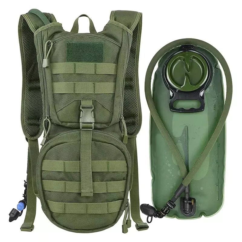 Custom Outdoor Hiking Climbing Survival Assault Tactical Hydration Backpack Bag with 2L 3L TPU Water Bladder