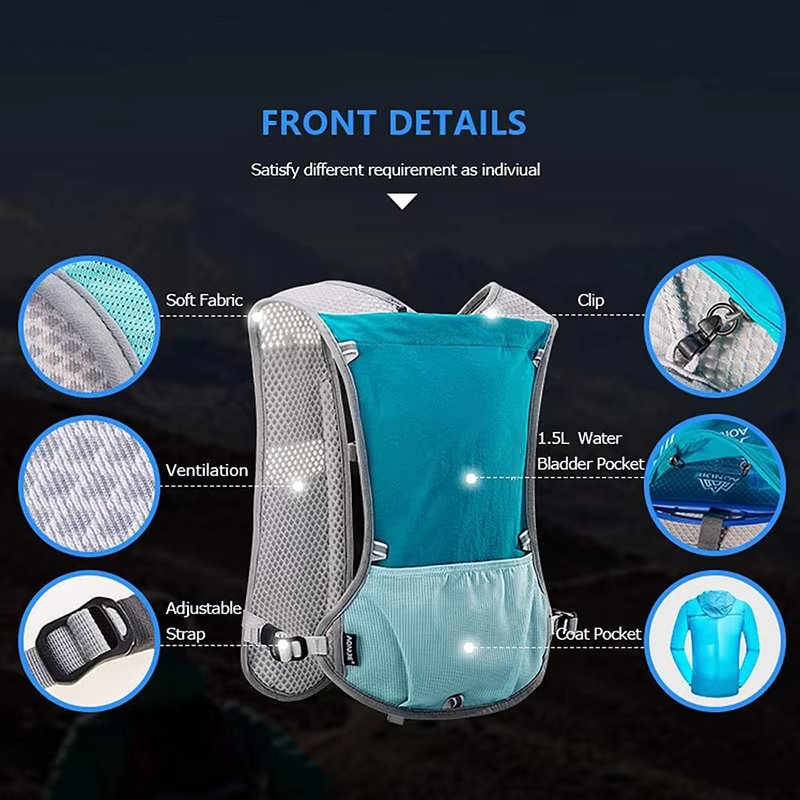 Outdoors Trail Marathon Running Hydration Pack Water Backpack Cycling Hiking Hydration Vest