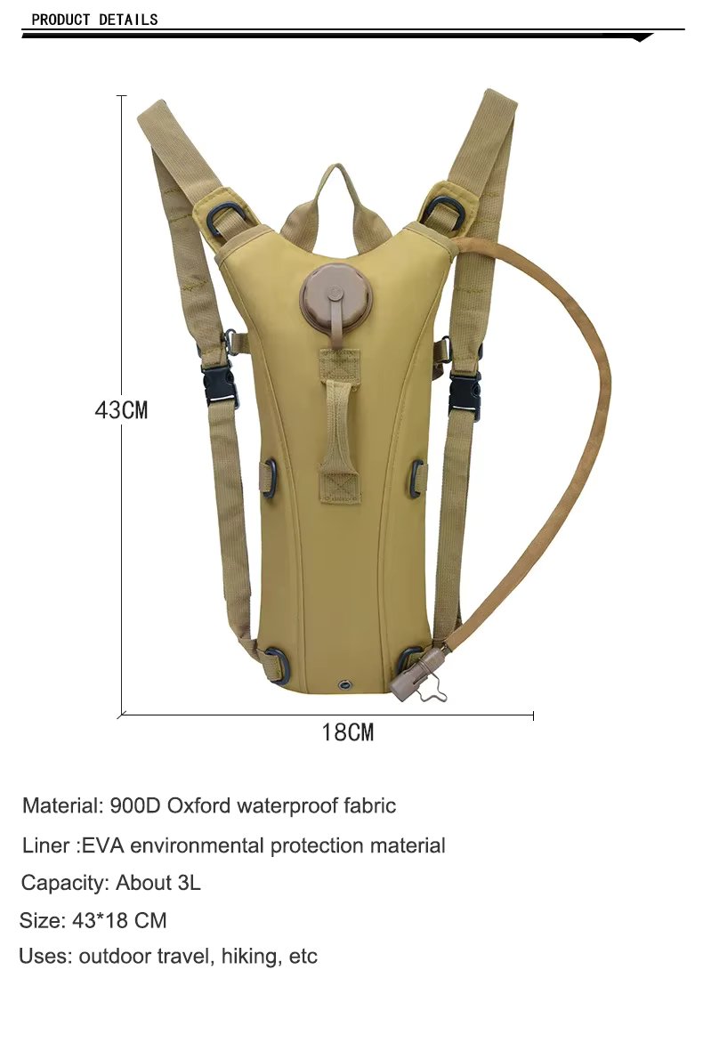 Ready to Ship Lightweight Tactical Waterproof Bag Hydration Backpack Including 3l Water Bladder